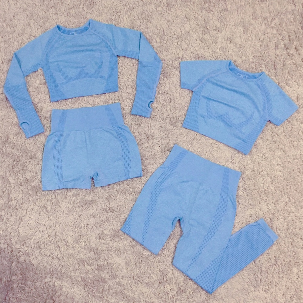 4Pc Baby Blue Vital Seamless Set (FULL KIT) - Picture 1 of 4
